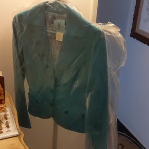 Teal Guess leather jacket